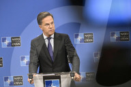 NATO Defence Ministers press statements at NATO headquarters in Brussels, Belgium