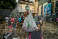Queue For Qurbani Meat Distribution In Jakarta, Indonesia
