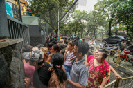 Queue For Qurbani Meat Distribution In Jakarta, Indonesia