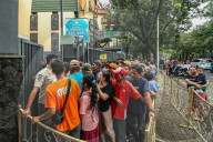 Queue For Qurbani Meat Distribution In Jakarta, Indonesia