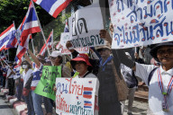 Thai Protest At Cambodian Embassy Over Thai-Cambodian Border Dispute.