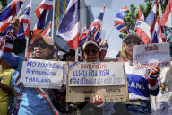 Thai Protest At Cambodian Embassy Over Thai-Cambodian Border Dispute.