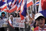 Thai Protest At Cambodian Embassy Over Thai-Cambodian Border Dispute.