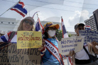 Thai Protest At Cambodian Embassy Over Thai-Cambodian Border Dispute.