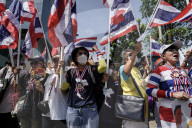 Thai Protest At Cambodian Embassy Over Thai-Cambodian Border Dispute.