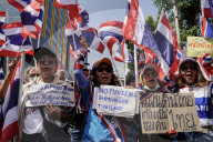 Thai Protest At Cambodian Embassy Over Thai-Cambodian Border Dispute.