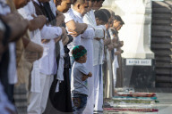 Thousands Of Worshippers Flock To Al Mashun Grand Mosque In Medan For Eid Al-Adha Prayers