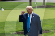 Donald Trump Boards Marine One For Joint Base Andrews