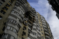 Kyiv Apartment Block Damaged By Russia's Overnight Attack