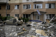 Kyiv Apartment Block Damaged By Russia's Overnight Attack
