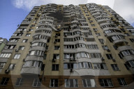 Kyiv Apartment Block Damaged By Russia's Overnight Attack