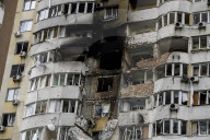 Kyiv Apartment Block Damaged By Russia's Overnight Attack