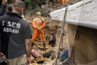 Landslide In Guwahati, India
