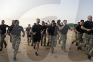 US SecDef Hegseth holds troop training session on Normandy beach