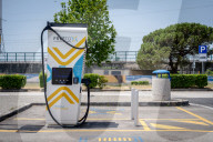 EV Charging Station On Italian Highway