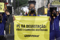 Climate March On Paulista Avenue In São Paulo