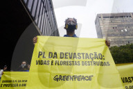 Climate March On Paulista Avenue In São Paulo