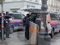 Austrian Police Patrol In Vienna