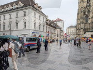 Austrian Police Patrol In Vienna