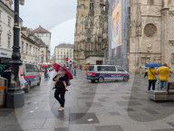 Austrian Police Patrol In Vienna