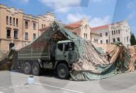 Military equipment exhibition for Armed Forces Day