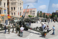 Military equipment exhibition for Armed Forces Day