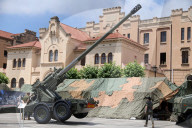 Military equipment exhibition for Armed Forces Day