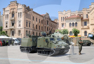 Military equipment exhibition for Armed Forces Day