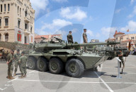 Military equipment exhibition for Armed Forces Day