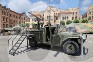 Military equipment exhibition for Armed Forces Day