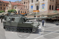 Military equipment exhibition for Armed Forces Day