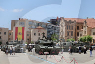 Military equipment exhibition for Armed Forces Day
