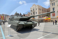 Military equipment exhibition for Armed Forces Day