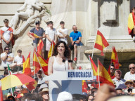 PP Demonstration Under The Slogan "Mafia Or Democracy" Calls For The Resignation Of The President Of Spain
