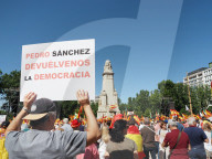 PP Demonstration Under The Slogan "Mafia Or Democracy" Calls For The Resignation Of The President Of Spain