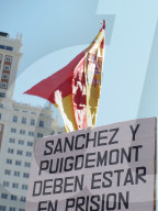 PP Demonstration Under The Slogan "Mafia Or Democracy" Calls For The Resignation Of The President Of Spain