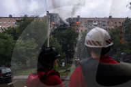 Aftermath Of A Russian Drone Attack In Kharkiv