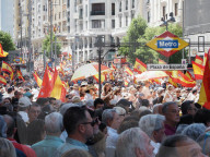 PP Demonstration Under The Slogan "Mafia Or Democracy" Calls For The Resignation Of The President Of Spain