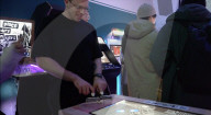 Fussball inspired video game uses tiny football boot controllers
