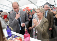 Prince William and  Sophie, Duchess of Edinburgh in Cornwall in Wadebridge, UK.