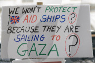 Freedom Flotilla 'Madleen' Protest in London, UK.