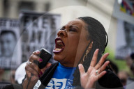 Anti-ICE protest at the Department of Justice in Washington, DC