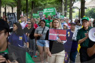 Anti-ICE protest at the Department of Justice in Washington, DC