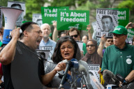 Anti-ICE protest at the Department of Justice in Washington, DC