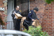 NYPD Collected Evidence And Staged At 152-14 12th Avenue After A Home Invasion And Robbery Where Victims Were Duct Taped And Tied Up