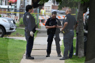 NYPD Collected Evidence And Staged At 152-14 12th Avenue After A Home Invasion And Robbery Where Victims Were Duct Taped And Tied Up