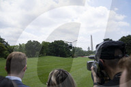 President Trump Donald J Trump Arrived At The White House  And Stops And Talk To The Press 