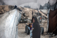 Moon Rises In Gaza, Palestine
