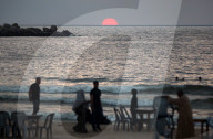 Moon Rises In Gaza, Palestine