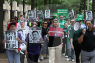 Anti-ICE protest at the Department of Justice in Washington, DC